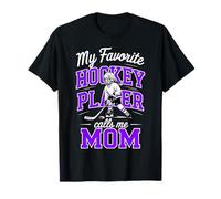 Girls Hockey Mama My Favorite Player Calls Me Mom Violet T-Shirt