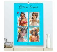 Girls im Sommer. Erotik-Paintings (hochwertiger Premium Wandkalender 2026 DIN A2 hoch), Kunstdruck in Hochglanz: Selbstbewusste Frauen im heißen Sommerglanz