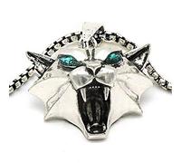 Girls Jewelry School Cosplay Pendant Monster Ciri Medallion Green Righestone Color Head Witcher Collier (sans sac et tag, chat) Cadeaux
