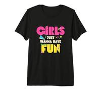 Girls Just Wanna Have Fun 80s Nostalgia T-Shirt Haut de Gamme