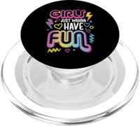 Girls Just Wanna Have Fun Retro années 70, 80, 90, Femmes et Enfants PopSockets PopGrip pour MagSafe