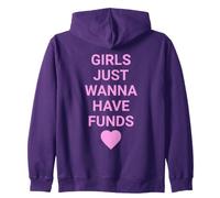 Girls Just Wanna Have Funds, Funny Gen Z Slogan Meme Sweat à Capuche