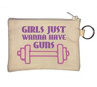Girls Just Wanna Have Guns Porte-clés avec haltère Beige