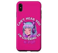 Girls Korean Pop Shirt Can't Hear You I'm Listening to Kpop Coque pour iPhone XS Max