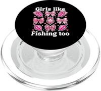 Girls Like Fishing Too Bass Tournament Fly Angler PopSockets PopGrip pour MagSafe