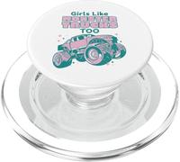 Girls Like Monster Trucks Too - Womens Girly Monster Truck PopSockets PopGrip pour MagSafe