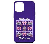 Girls Like Trains Too Cute Locomotive avec nœud Rose Coque pour iPhone 12/12 Pro