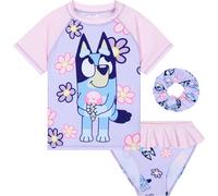 Girls' Long Sleeve Swimsuit Or Rash Guard Set For Children And Babies For Beach,Swimming Pool,Holiday