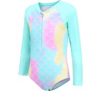 Girls' Long-Sleeved Rash Guard Swimsuit For Surfing Swimming Quick Dry 3-16 Years