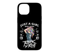 Girls Rock and Roll Music Graphic Novelty Tee & Cool Designs Coque pour iPhone 14