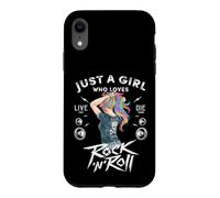Girls Rock and Roll Music Graphic Novelty Tee & Cool Designs Coque pour iPhone XR