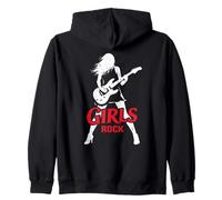 Girls Rock, Epic Rock'n Roll Girl, Cool Punk Rock Gothique Sweat à Capuche