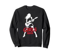 Girls Rock, Epic Rock'n Roll Girl, Cool Punk Rock Gothique Sweatshirt