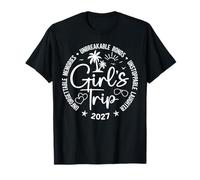 Girls Trip 2027 Funny Beach Vacation Unforgettable Memories T-Shirt