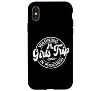 Girls Trip in Progress 2026 Warning Funny Vacation Matching Coque pour iPhone X/XS