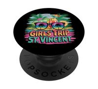 Girls Trip St. Vincent Best Friends Vacation Island Vibes PopSockets PopGrip Adhésif