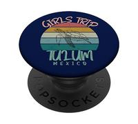 Girls Trip Tulum Mexico avec Motif Tortue sous-Marine PopSockets PopGrip Adhésif