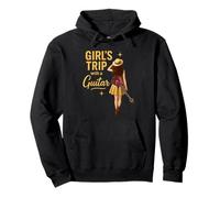 Girls Trip with a Guitar Funny Road Trip Musician Vacation Sweat à Capuche