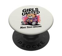 Girls United crée Aujourd'hui Un Magnifique Ours Mignon PopSockets PopGrip Adhésif