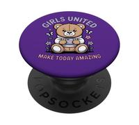Girls United crée Aujourd'hui Un Magnifique Ours Mignon PopSockets PopGrip Adhésif