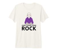 Girls Who Code Rock Programmeur Ordinateur Coding Life T-Shirt Haut de Gamme