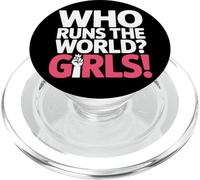 Girls Who Runs The World Pouvoir Femmes Féministe Fille PopSockets PopGrip pour MagSafe