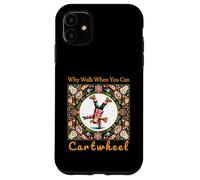 Girls Why Walk When You Can Cartwheel Christmas Cartwheeling Coque pour iPhone 11