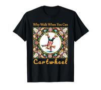 Girls Why Walk When You Can Cartwheel Christmas Cartwheeling T-Shirt