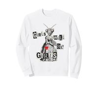 Girls Will Be Girls Mantis Collage Art féministe Empowerment Sweatshirt