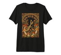 Girls Will Be Girls Praying Mantis Art Nouveau Poster T-Shirt Haut de Gamme