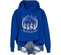 Girls Will Be Girls Witch Sweat à capuche sorcière Halloween pour femme, Klein Blue, 3XL