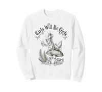 Girls Will Be Will Girls Praying Mantis Buvant du Thé Sweatshirt