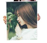 GIRLSIGHT Diamond Painting Personnalisé Photo Kit Complet - Broderie Diamant 5D de Votre Image - Toile HD & Strass Brillants - Idée Cadeau DIY & Décoration Murale (80x100cm)