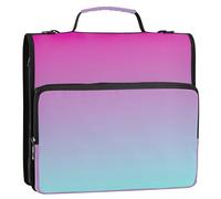 Girly Classeur à 3 anneaux en D avec sangle d'épaule pour l'école Violet Bleu ombré 3,8 cm