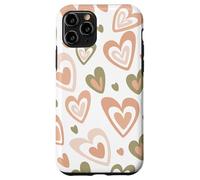 Girly Coquette Cute Pink Heart Sage Green Hearts Valentines Coque pour iPhone 11 Pro