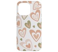 Girly Coquette Cute Pink Heart Sage Green Hearts Valentines Coque pour iPhone 14 Pro Max