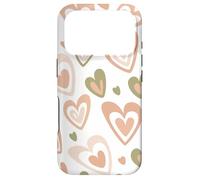 Girly Coquette Cute Pink Heart Sage Green Hearts Valentines Coque pour iPhone 17 Pro
