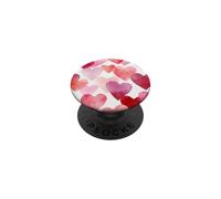 Girly | Cœur Aquarelle | Coquette || Nœud en Forme de cœur esthétique PopSockets PopGrip Adhésif