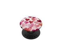 Girly | Cœur Aquarelle | Coquette || Nœud en Forme de cœur esthétique PopSockets PopGrip Adhésif