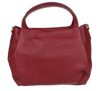 Girly Handbags Femme Sac à main seau en cuir véritable pour femme Bourgogne