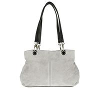 Girly Handbags Femmes Sac en daim épaule italienne Gris Clair