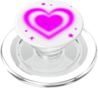 Girly Rose Coeur Rétro PopSockets PopGrip pour MagSafe