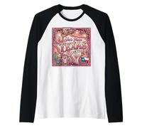 Girly She's from Texas I Can Tell Rose Léopard Floral Manche Raglan