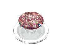 Girly She's from Texas I Can Tell Rose Léopard Floral PopSockets PopGrip pour MagSafe