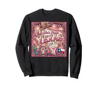 Girly She's from Texas I Can Tell Rose Léopard Floral Sweatshirt