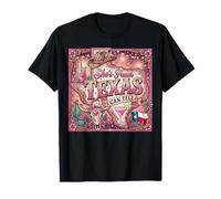 Girly She's from Texas I Can Tell Rose Léopard Floral T-Shirt