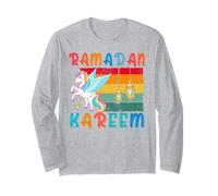 Girly Unicorne Ramadan Kareem Mubarak pour Enfants Manche Longue