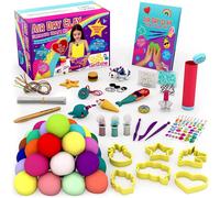Girlzone Air Dry Clay Ultimate Craft Kit plus de 100 pieces pour enfants modelisation d'argile Ensemble d'air argile seche pour les enfants sans