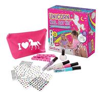 GirlZone Cadeau Fille -Unicorn Nail Art Studio -Licorne Décoration pour Les Ongles -Maquillage pour Enfants -Coffret Maquillage Enfant -Coffret Nail Art -Loisir Créatif Fille 5 6 7 8 9 10 11 Ans