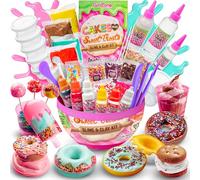 GirlZone Cadeaux pour les Filles Kit de Slime Déjà Fait Gâteaux et Friandises Oeuf Surprise Slime pour Faire un Slime au Beurre, Crunchy Kit de Bricolage Satisfaisant Loisir Créatif
